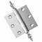 Embassy 3 x 3 Solid Brass Hinge, Polished Chrome Finish with Urn Tips 3030US26AU-1 - alternate 1